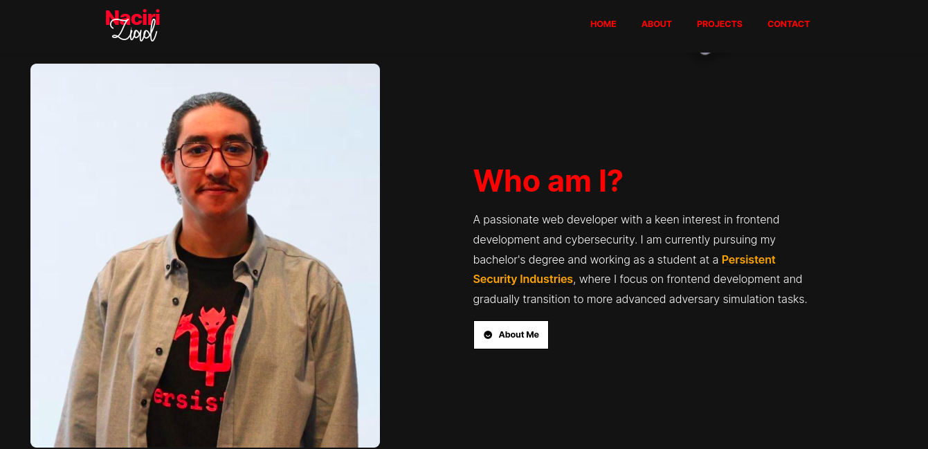 Secure Personal Portfolio